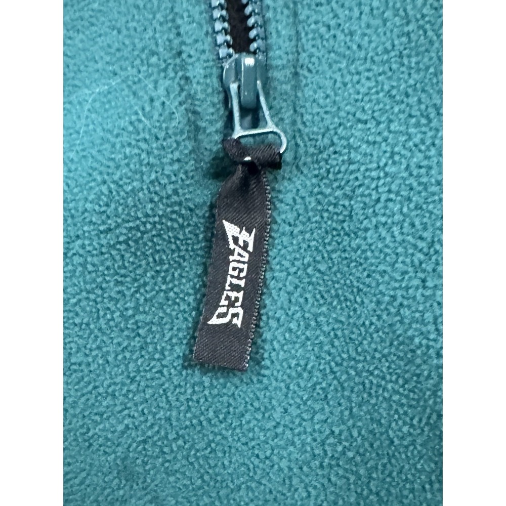 Y2K NFL Philadelphia Eagles Quarter 1/4 Zip Polyester Green XL Fleece Pullover - Picture 4 of 11